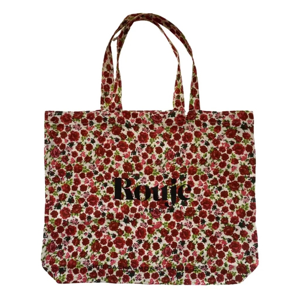 Rouje Red and Green Floral Tote Bag